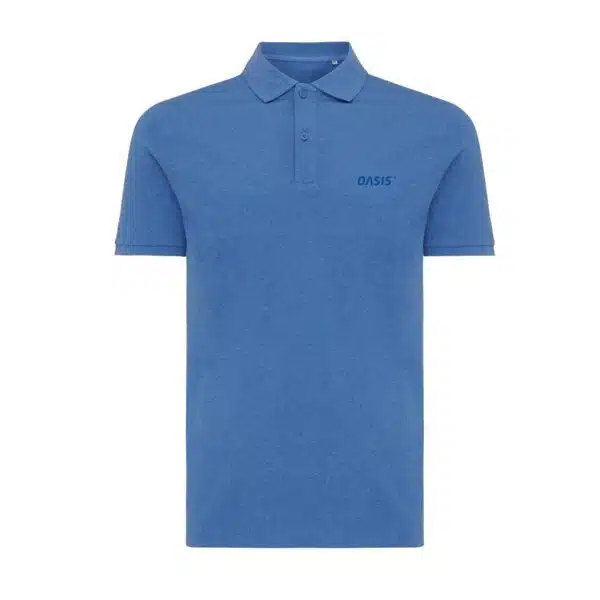Duurzame polo in moderne kleuren, met logo