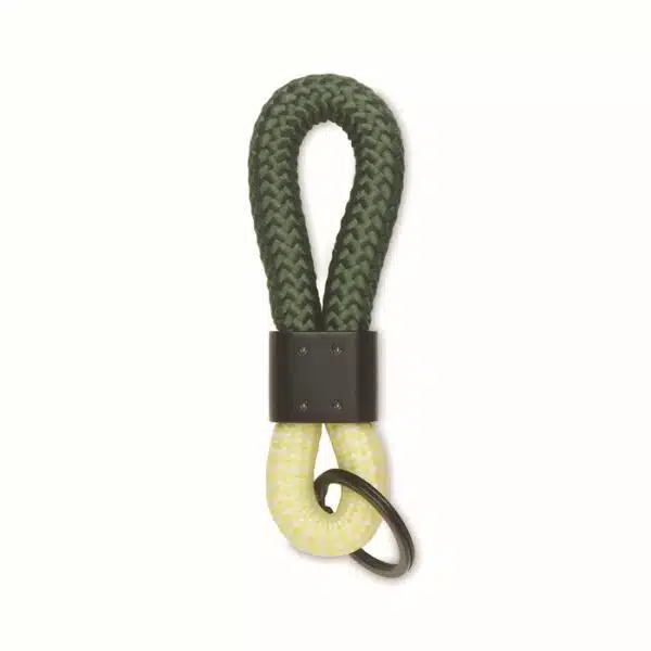 Trendy en stijlvolle sleutelhanger met koord en logo middels gravure - Afbeelding 6