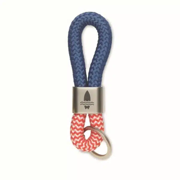 Trendy en stijlvolle sleutelhanger met koord en logo middels gravure - Afbeelding 7