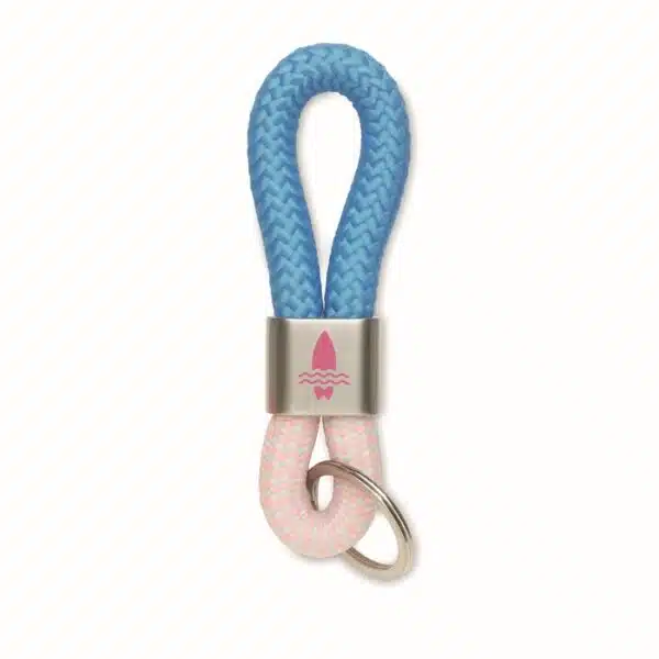 Trendy en stijlvolle sleutelhanger met koord en logo middels gravure - Afbeelding 11