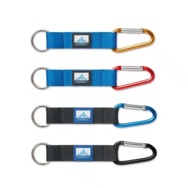 Karabijnhaak met PVC label met logo - Afbeelding 2