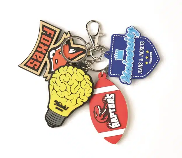 Sleutelhangers soft PVC in eigen vorm en huisstijl