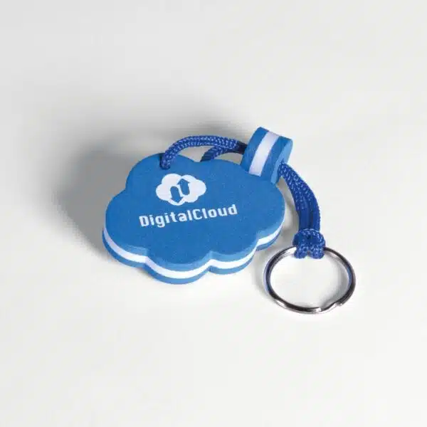 Sleutelhanger drijvend in eigen vorm met logo - Afbeelding 2