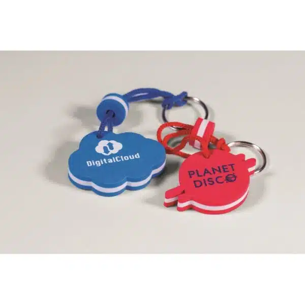 Sleutelhanger drijvend in eigen vorm met logo - Afbeelding 3