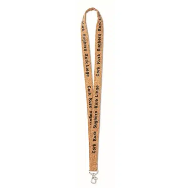 Lanyard van kurk met logo - Afbeelding 3