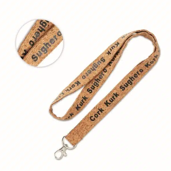 Lanyard van kurk met logo - Afbeelding 2