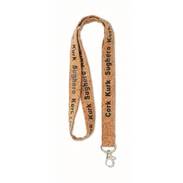 Lanyard van kurk met logo