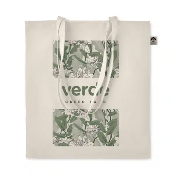 Totebag organic cotton, met logo