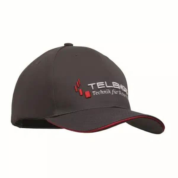 Cap fine cotton, 6 panel met logo