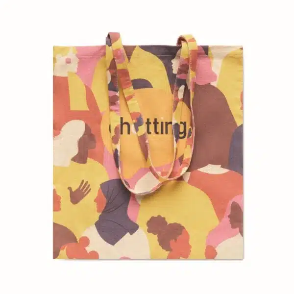 Totebag lange hengsels, all over bedrukt - Afbeelding 4