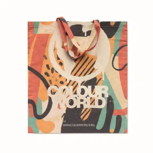 Totebag korte hengsels, all over bedrukt - Afbeelding 3