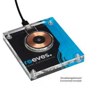 Draadloze oplader transparant met logo