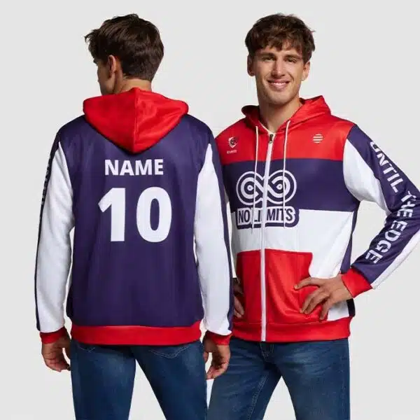 Hoodie met rits, all over gedrukt in eigen huisstijl, vanaf 10 stuks - Afbeelding 5