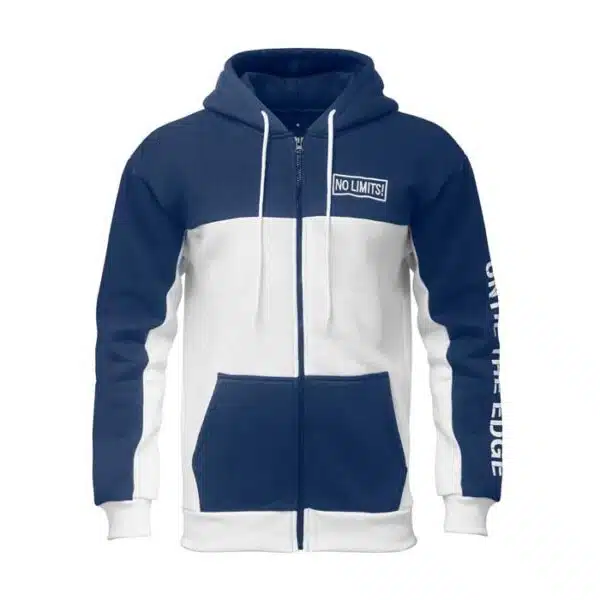 Hoodie Premium met ritssluiting, tweekleurig, custom made - Afbeelding 10