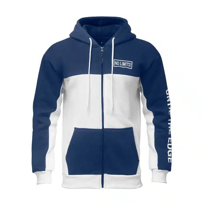 Hoodie Premium met ritssluiting, tweekleurig, custom made - Afbeelding 10