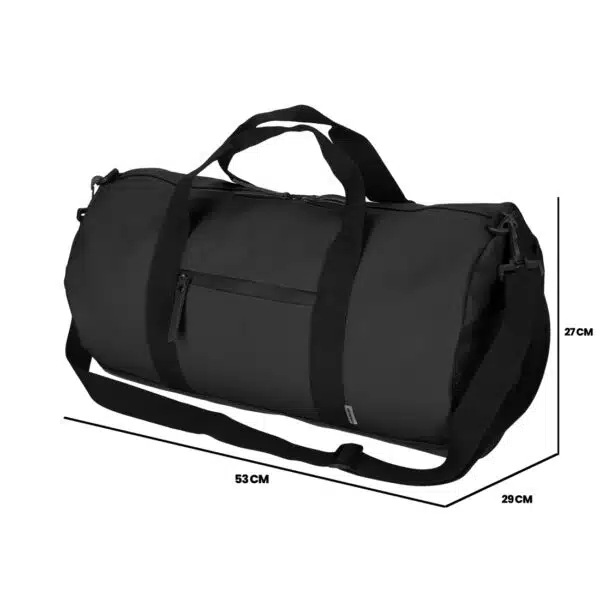 Duffeltas Dull PU of Nubuck met logo - Afbeelding 2