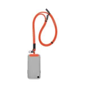 Verstelbare Type-C naar Type-C (60W) oplaadkabel, sleutelkoord telefoonkoord met logo