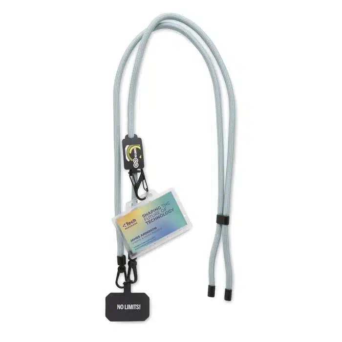 Crossbody Telefoonlanyard in elke Pantone kleur ⌀8mm polyester gedrukt met logo - Afbeelding 9