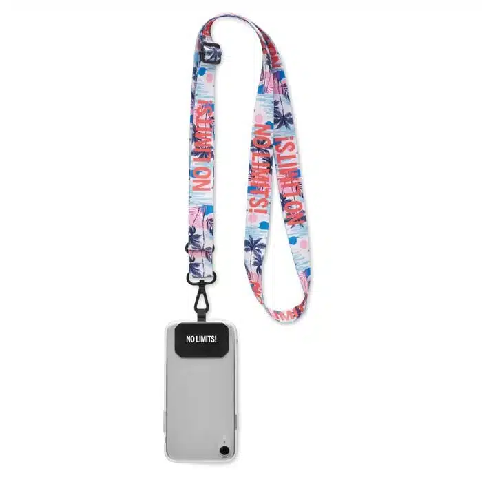 Crossbody telefoonlanyard, all over in jouw huisstijl bedrukt