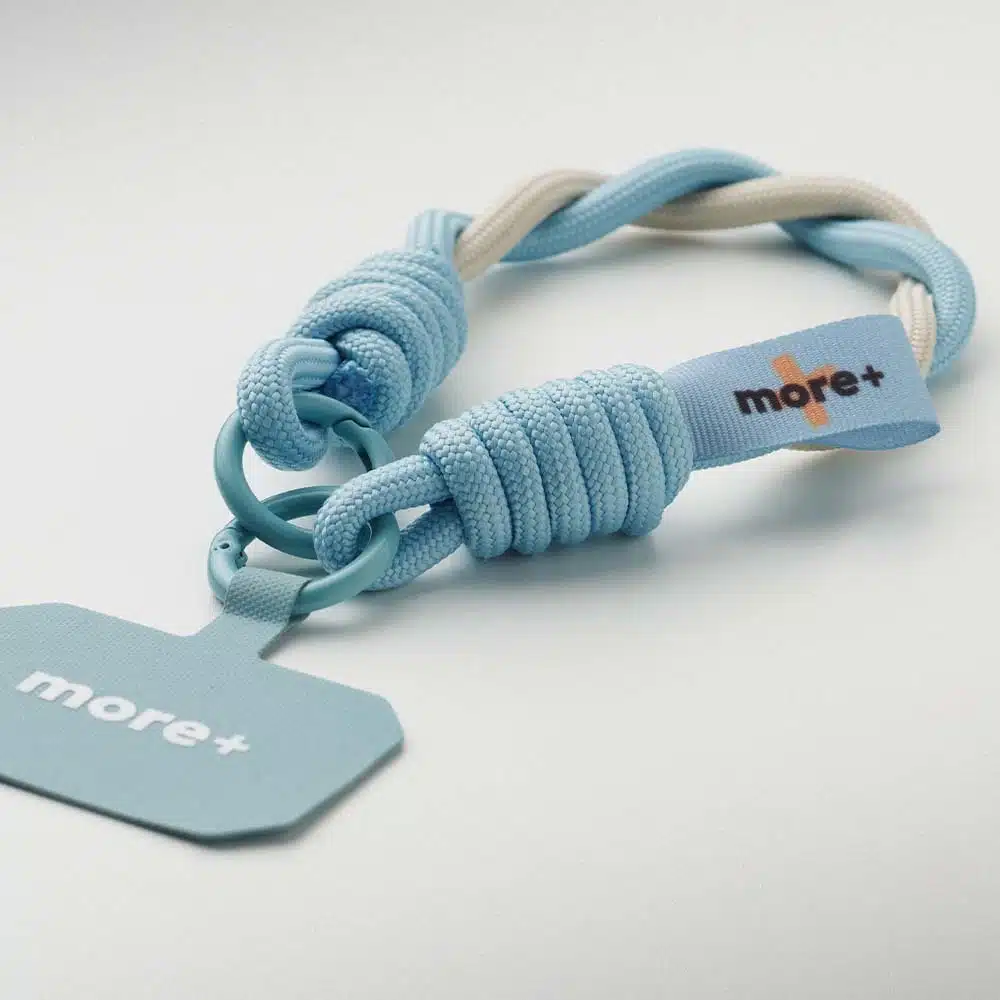 2-tone gevlochten telefoonkoord kort — in elke PMS-kleur custom made, gedrukt met logo